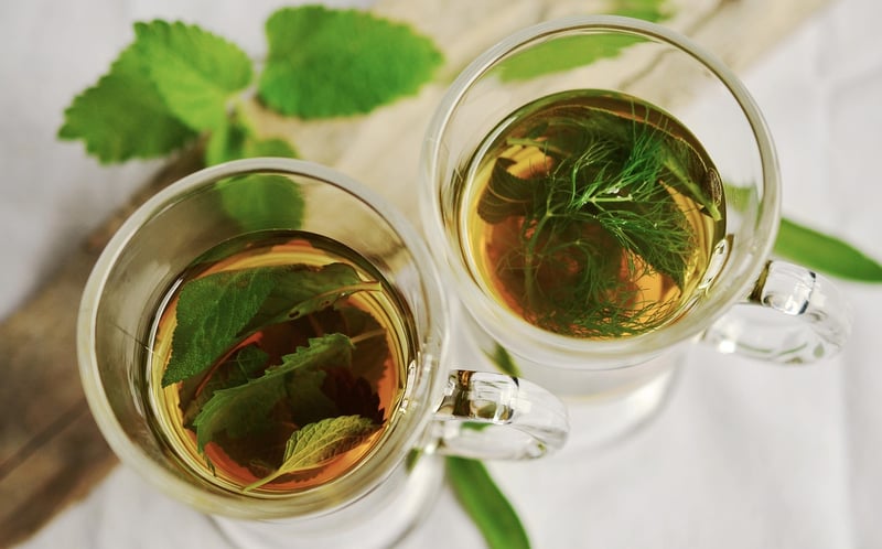 Fresh mint leaves